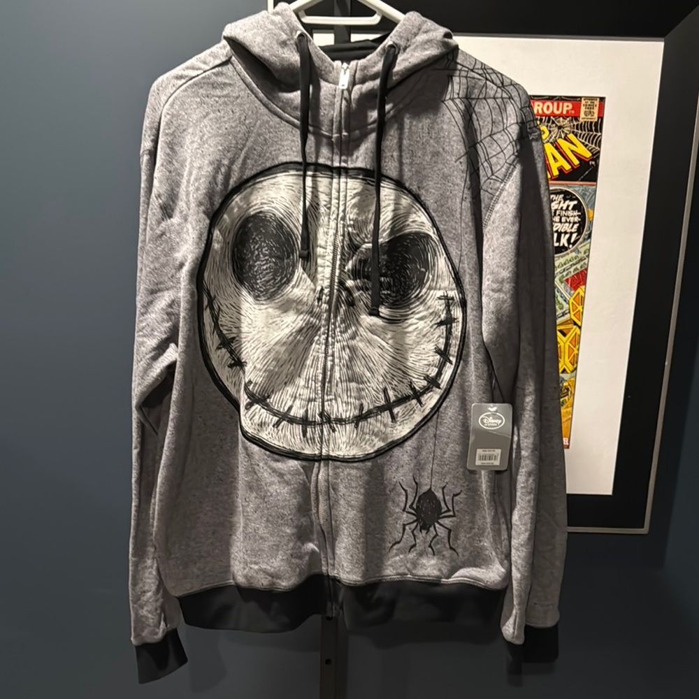 Disney Gray Jack Skellington Hoodie
